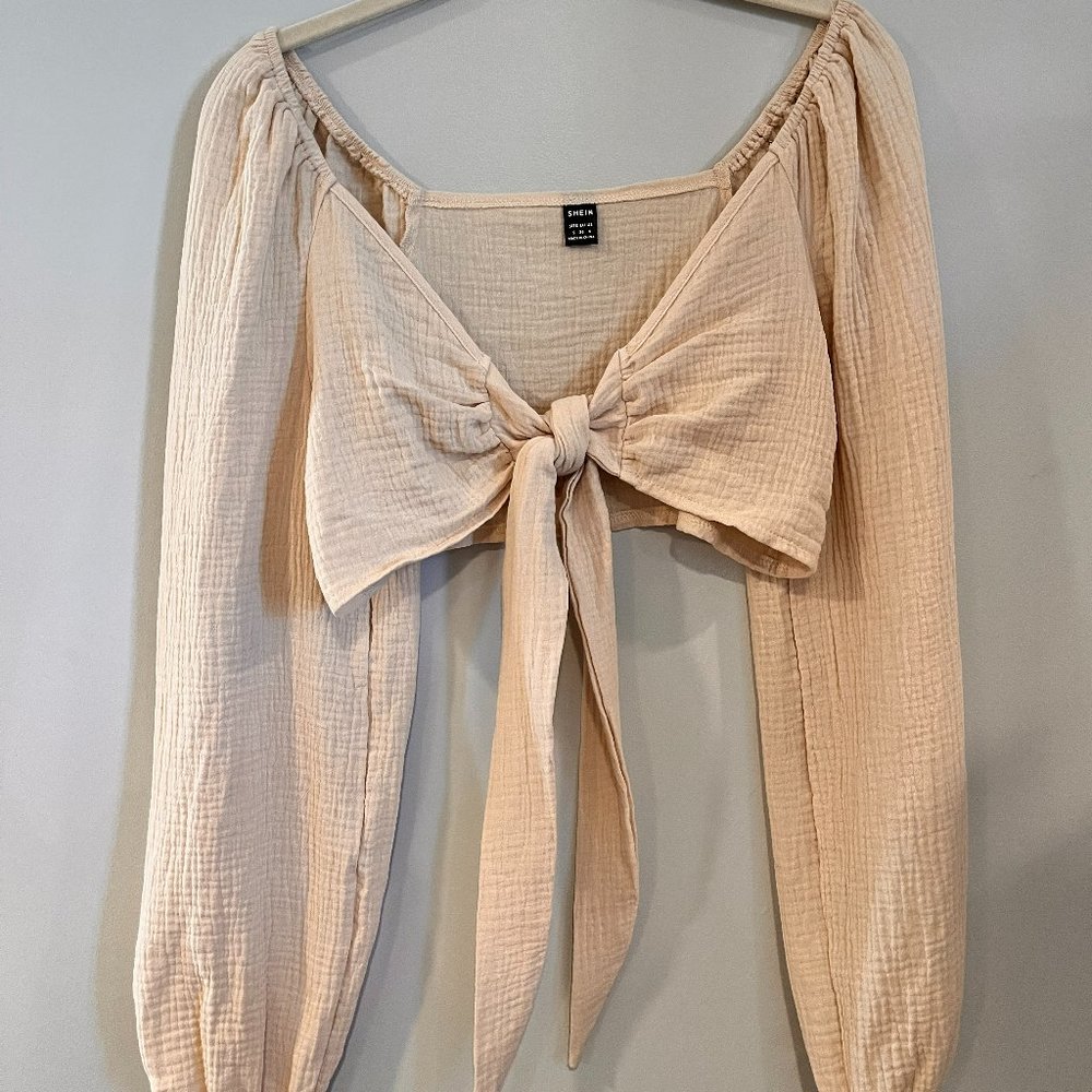 Shein Knot Front Crop Top
